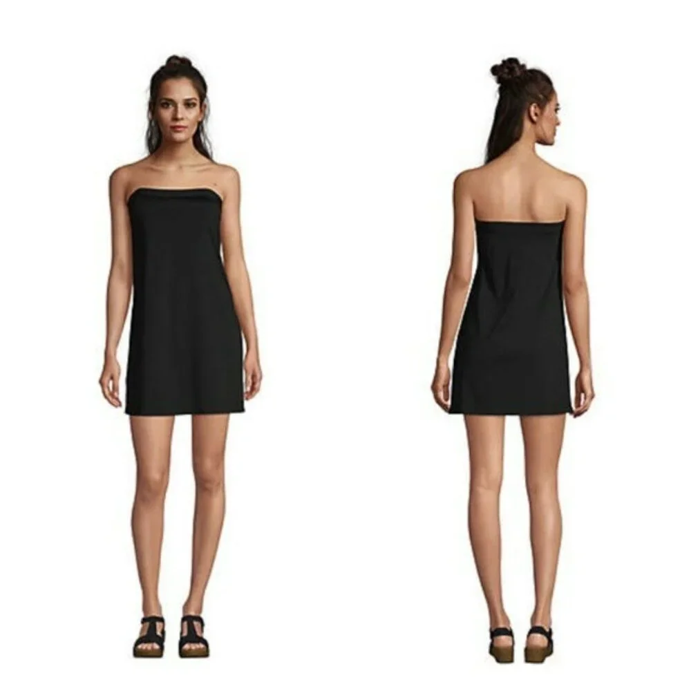 Land end bandeau swim dress Dresskini Swimsuit Top size 6